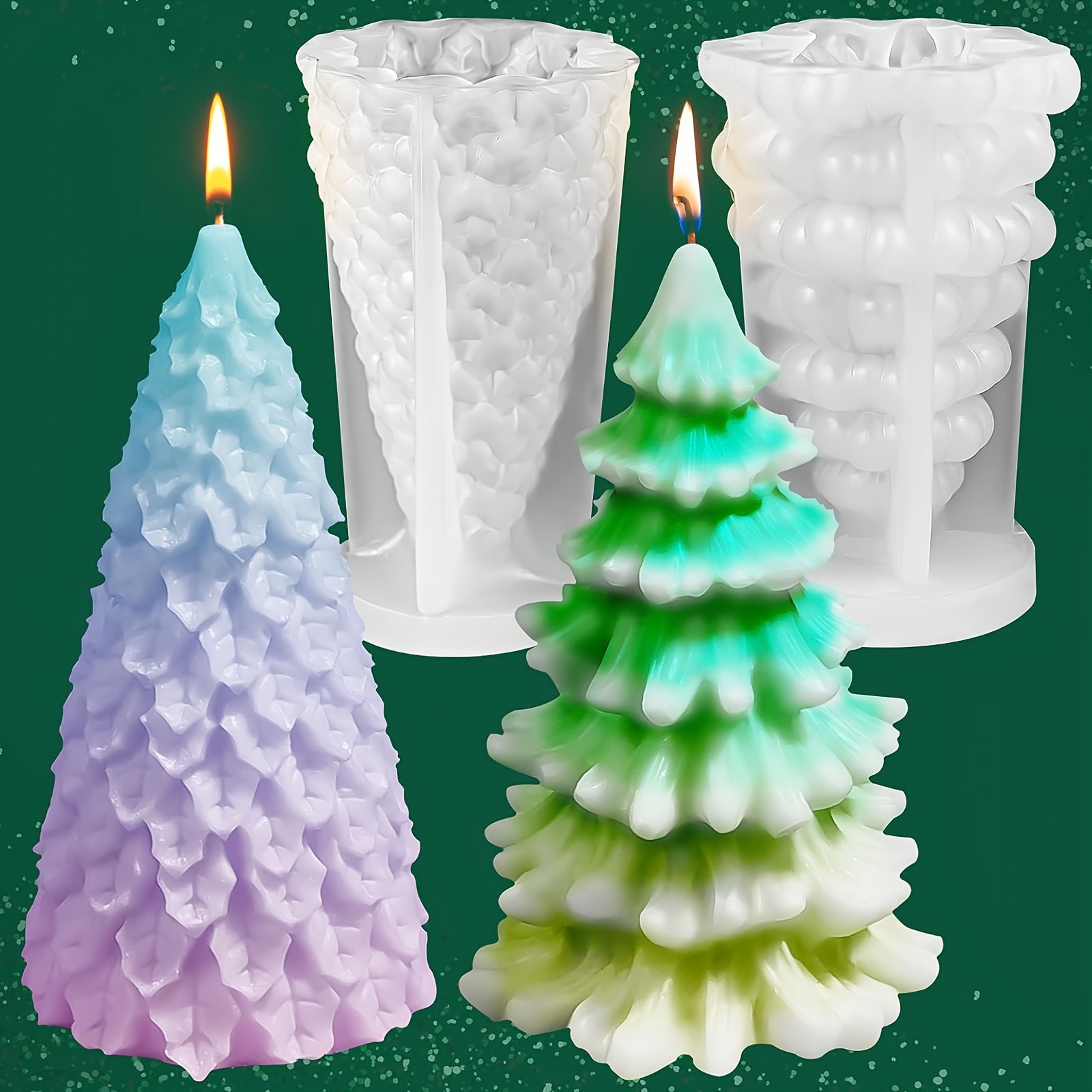 Christmas Tree Shape Silicone Mold 3d Fondant Mold For Diy - Temu