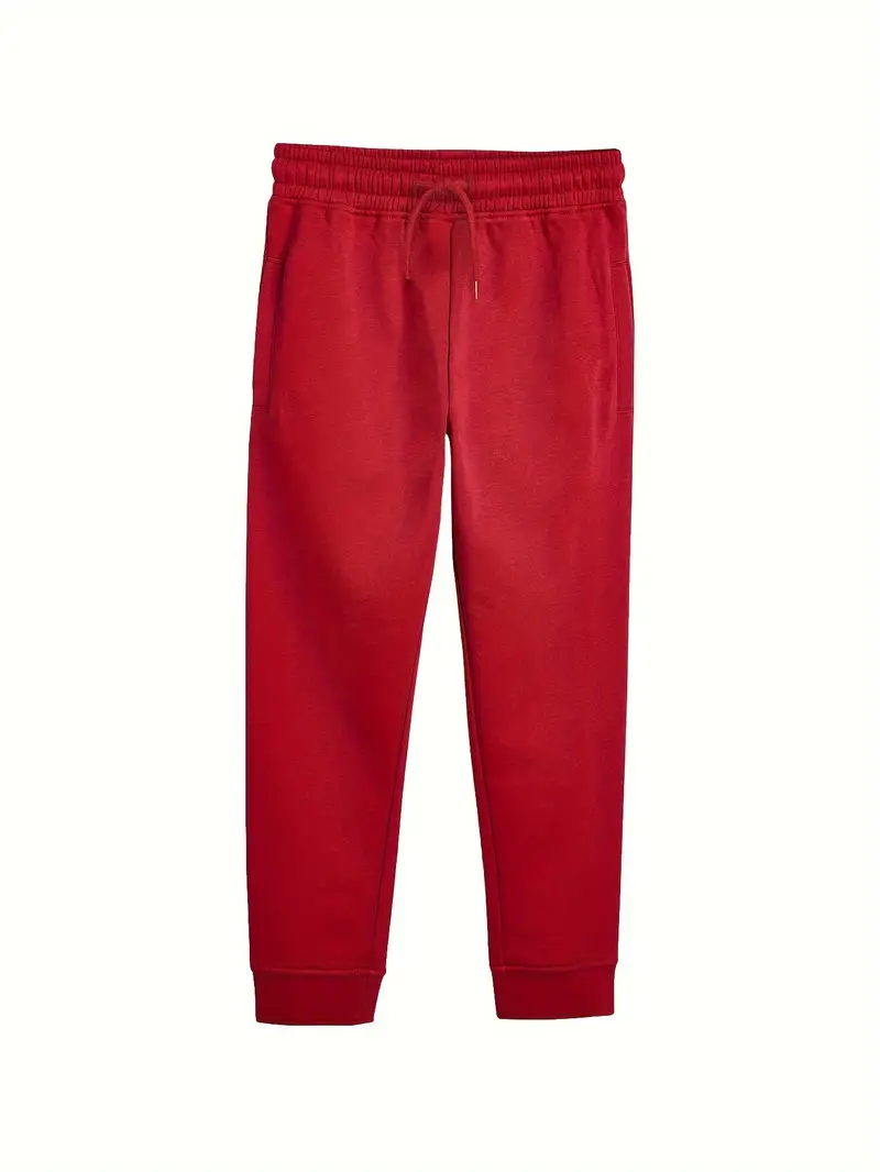 Girls Basic High Waisted Jogger Sports Pants Solid Color - Temu