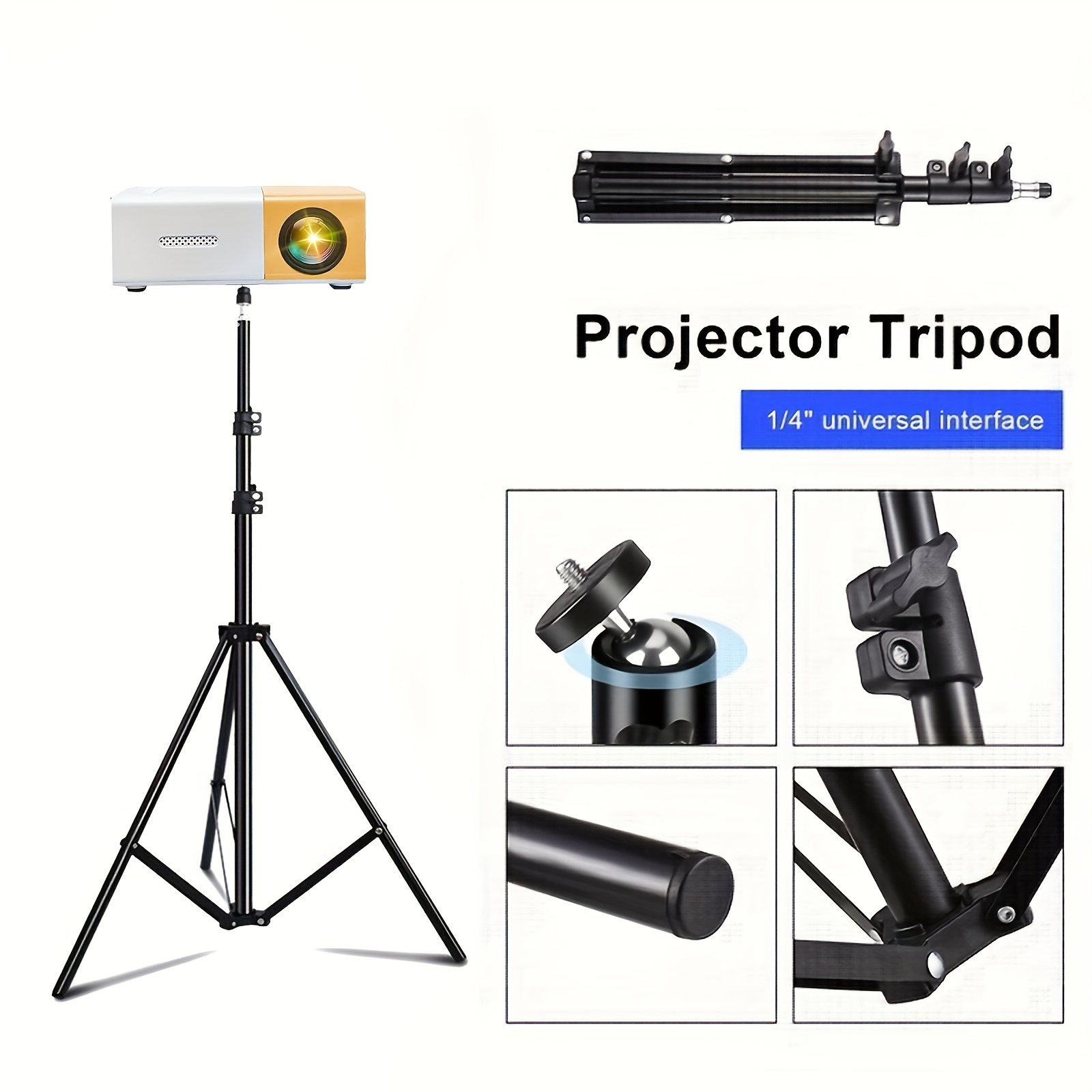 Universal Projector Tripod Stand: Stretchable Aluminum Alloy - Temu