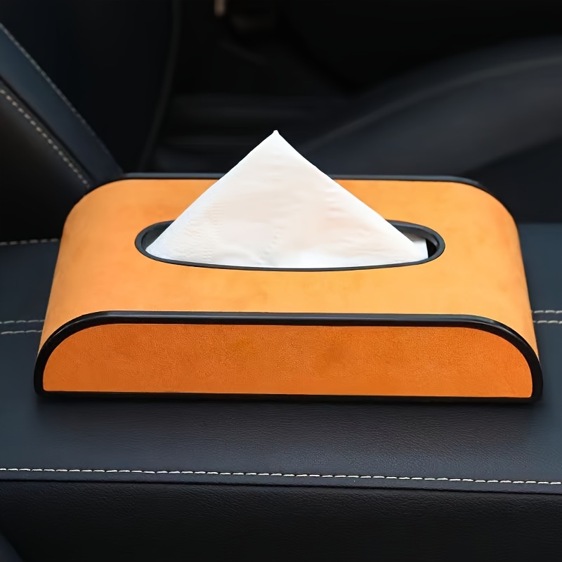 Car Tissue Box Luxury Leather Tissue Holder Car Sun Visor Tissue