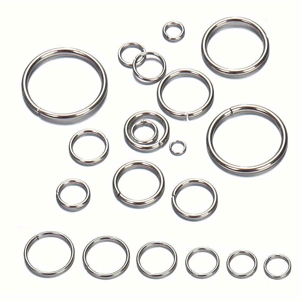 Stainless Steel Open Jump Rings Bracelet Necklace Earring - Temu
