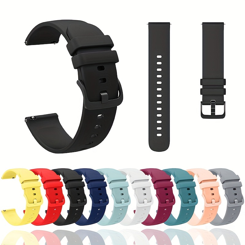 

Silicone Watch Bands For Samsung Galaxy/garmin/huawei/xiaomi/amazfit, Watch Straps With Quick Release, 18mm 20mm 22mm For Choice