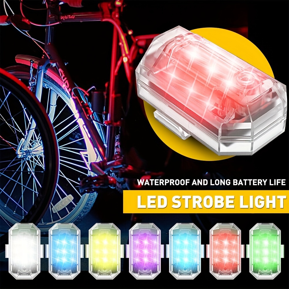  LED Anti-collision Lights (No controller), High Brightness LED  Strobe Light 7 Colors Mini USB Rechargeable Lighting, Anti-Collision Tail  Lights for Aircraft Motorcycles Trucks Cars Bike (3 Pcs) : Automotive