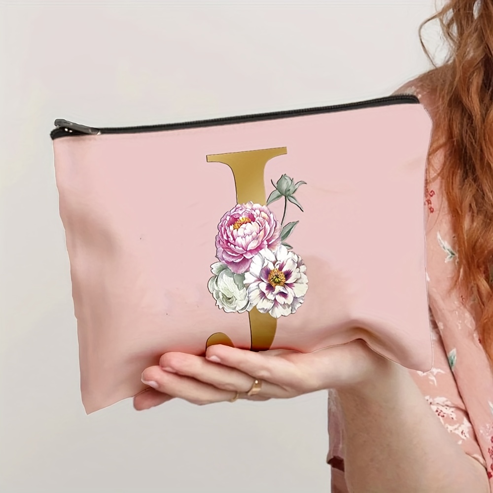 Pink Canvas Makeup Bag