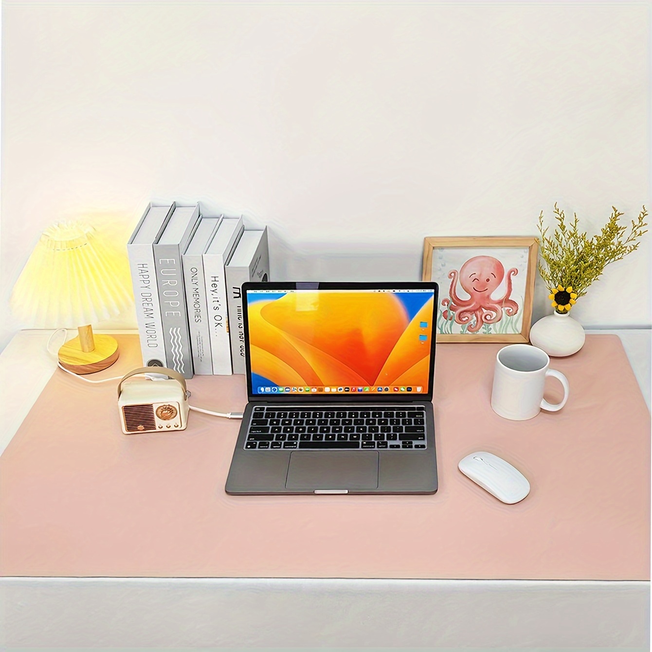 Sous-main multifonction pour bureau, souris, clavier d'ordinateur portable,  grand tapis de bureau avec protection de bords antidérapants, tapis