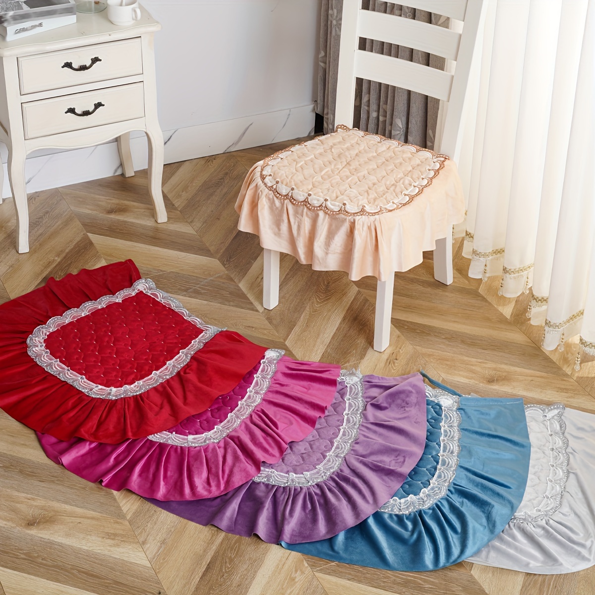 Horseshoe Skirt Chair Seat Cushion Cover Suitable For - Temu