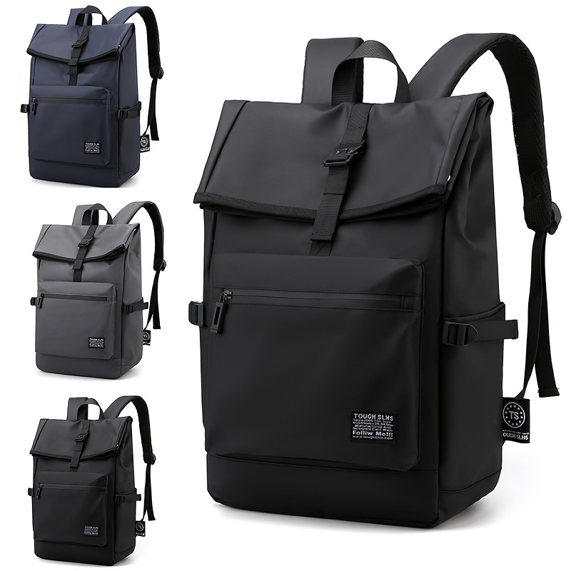  Men's Backpack with Canvas, Casual，Large Capacity,,and Multiple Pockets for Wear Resistance and Multifunctional Load Reduction During Travel and Commuting