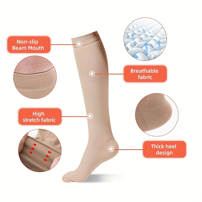Varicose Vein Stocking Socks Knee High Compression Sock for Women