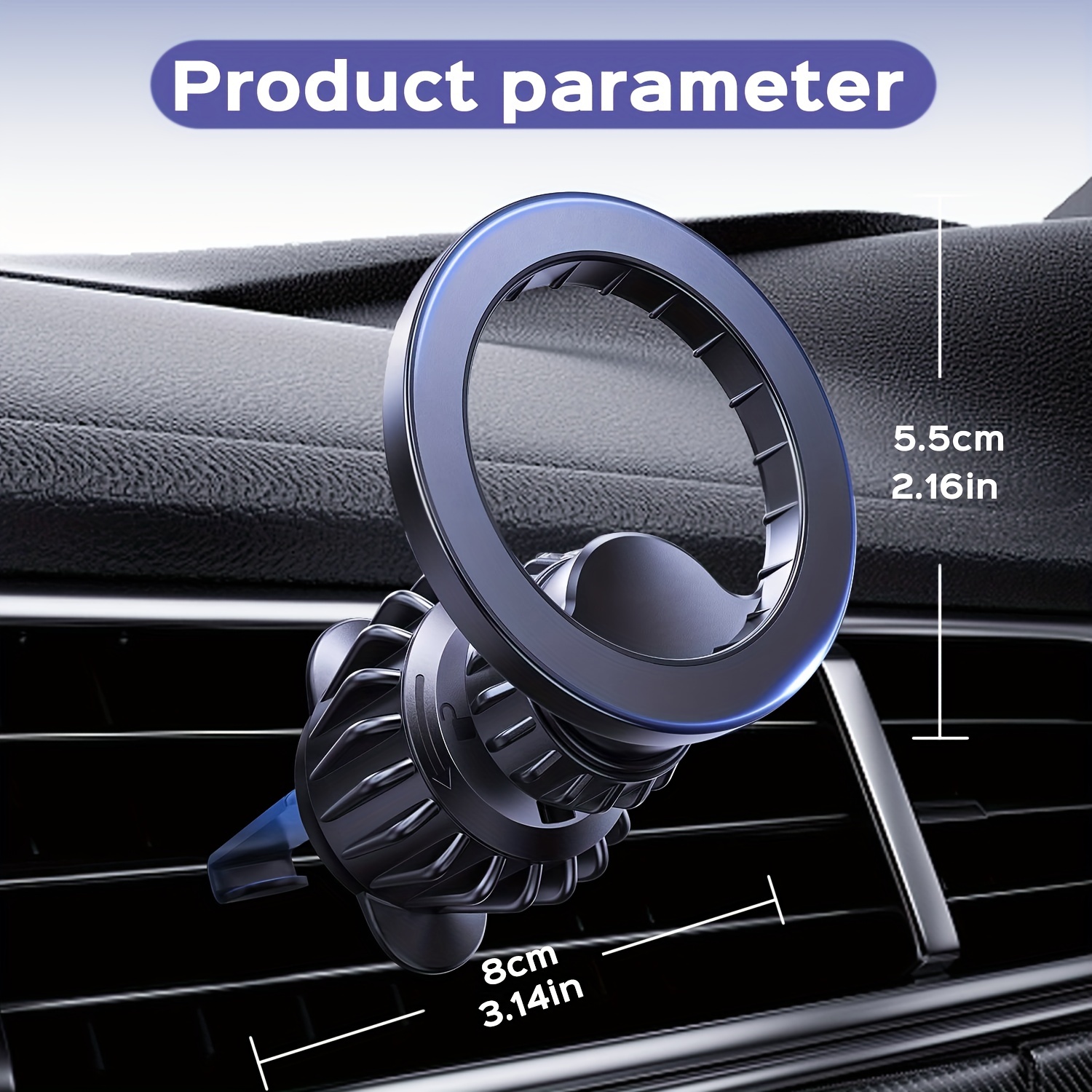 PZOZ MagSafe Handyhalterung für Auto, magnetische Halterung, iPhone 12/12  mini/12 Pro/12 Pro Max, Magnethalterung Zubehör (schwarz)