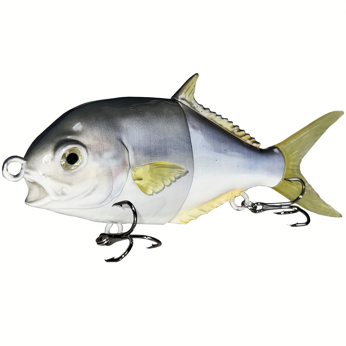 1pc Fishing Lure Floating Artificial Baits Hook Double - Temu