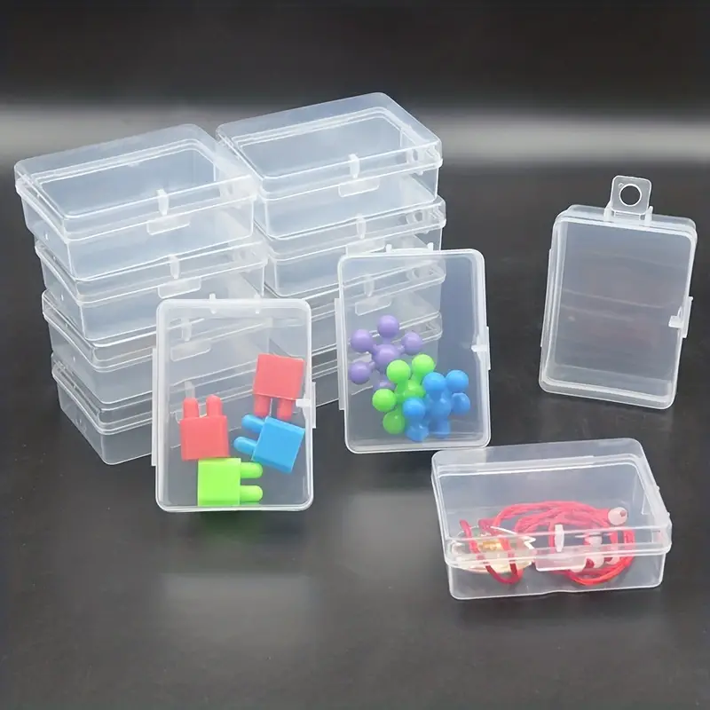 12 Pequeñas Cajas De Almacenamiento Transparentes Material Plástico Para  Artículos Pequeños Fácil De Llevar Accesorios Pequeños Hardware Piezas  Pequeñ