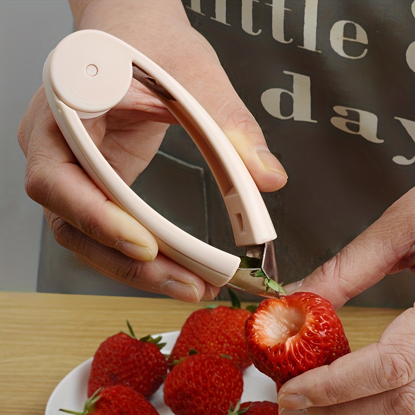 Red Strawberry Slicer Creative Strawberry Huller Stem - Temu