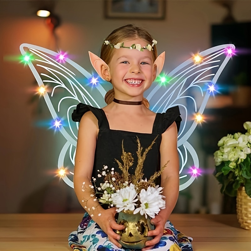 Alas de ángel, alas de ángel iluminadas con luces LED, disfraz de niños  para Nochebuena, fiesta