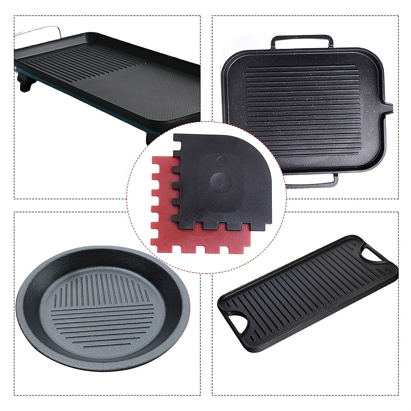 Pan Scrapers Dish Scraper Tool Set, Cast Iron Cleaner Scraper Food Scraper  Polycarbonate Plastic Pan Pot Scraper, Iron Skillet Scraper Scrubber For  Cleaning Grease, Kitchen Scrapper (brown) - Temu