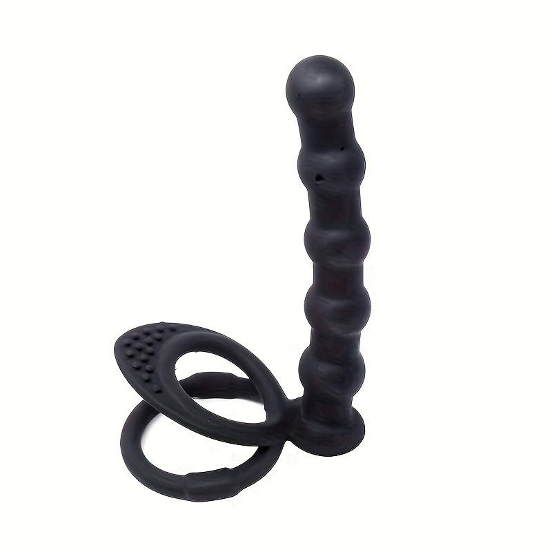 Silicone Strap On Penis Butt Plug Anal Beads With Cock Ring - Temu