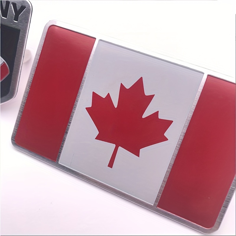 Large Red Maple Leaf Shaped Sticker (Canadian Decal Canada Vinyl Window  Decal (7 x 8 inch)
