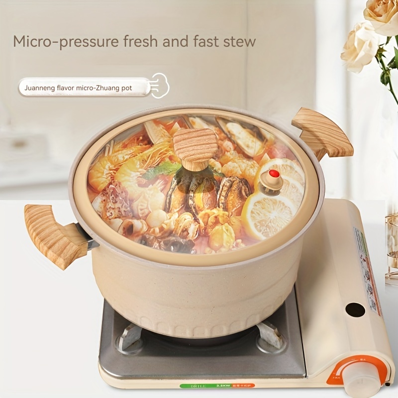 Cooking Pots Thermal Pot With Lid Double Ear Soup Pot Stew Pots