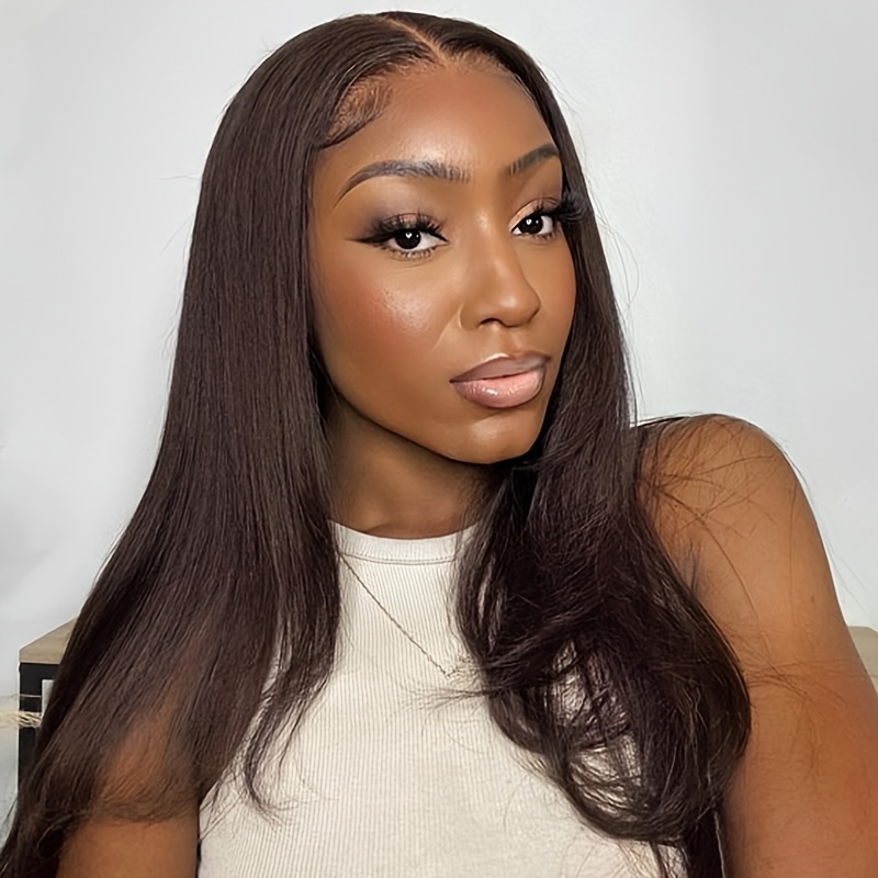 Brown 13x4 Transparent Lace Front Human Hair Wigs With Baby Hair For Black  Women