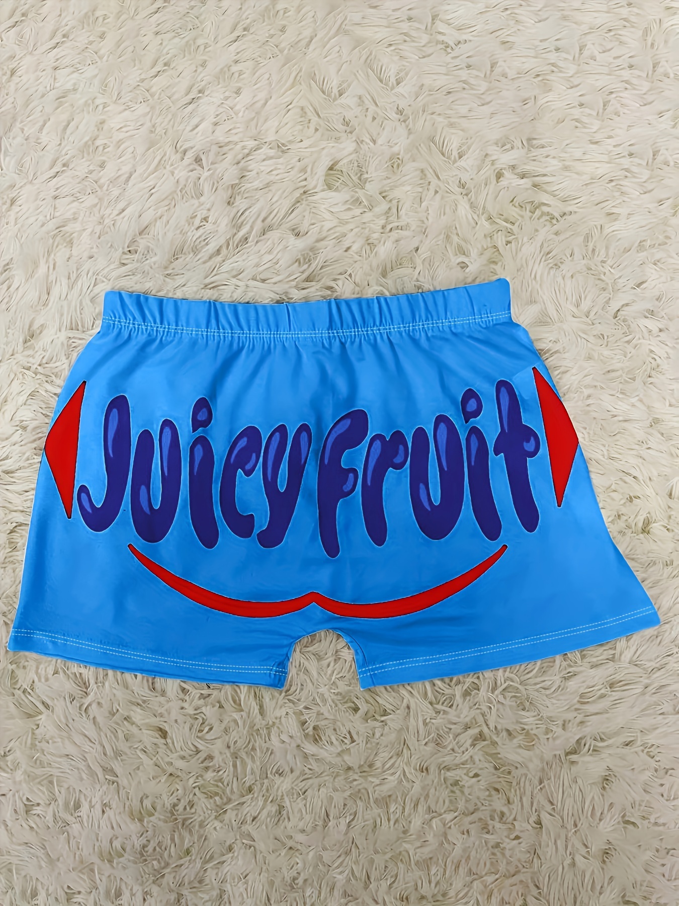 Juicy Fruit Letter Print Shorts Sexy Workout Summer Club - Temu