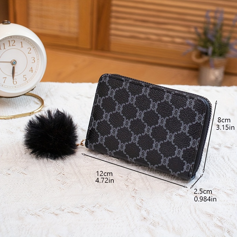 Foldable Credit Card Holder, Polka Dot Print Long Wallet Purse, Pu