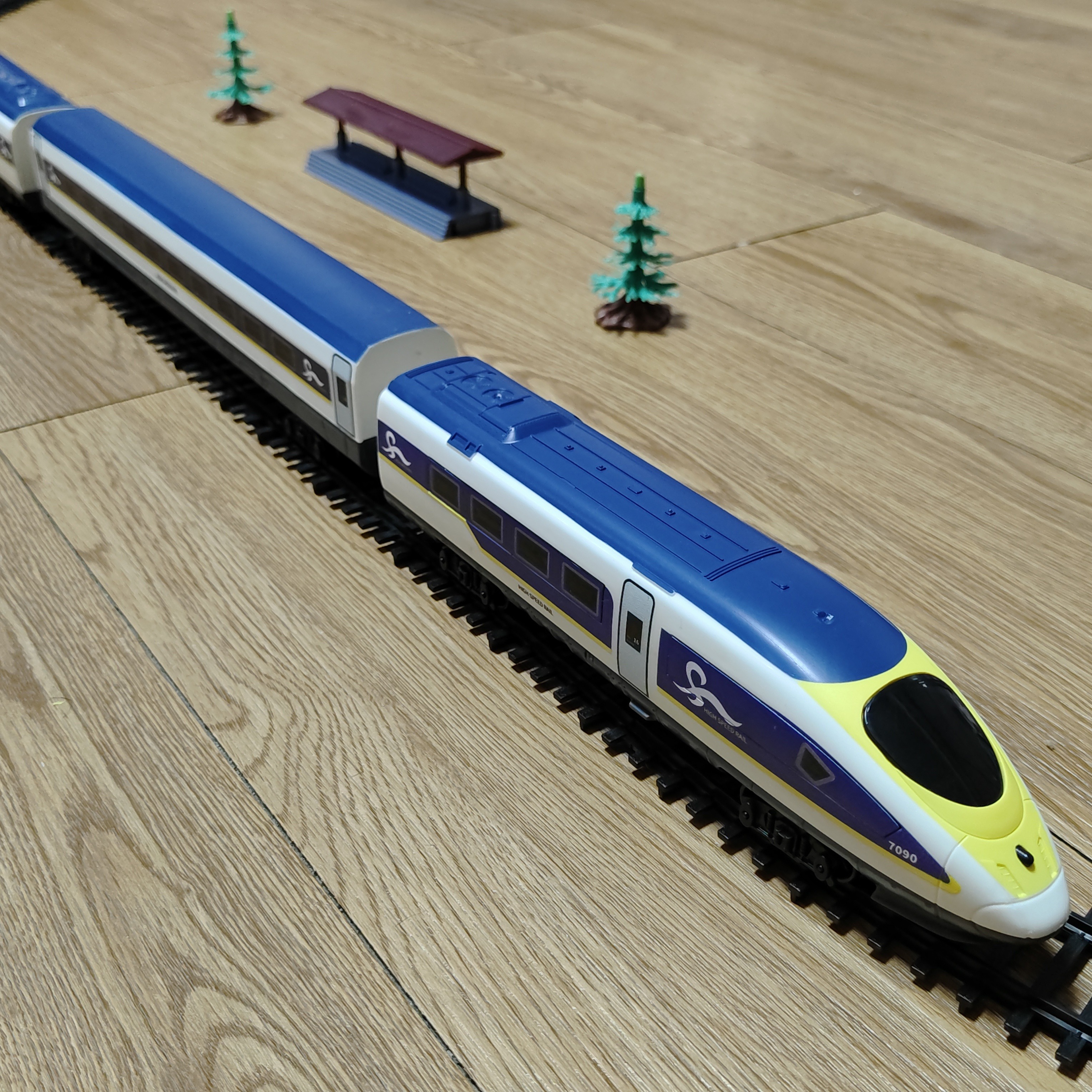 Train électrique à grande vitesse pour enfants, chemin de fer