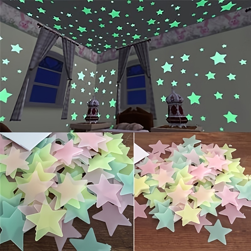 Veeki Glow In The Dark Fairy Wall Decals, Luminous Fairies Wall Stickers  Bedroom Ceiling Decoration ,star Room Decor | Fruugo MY
