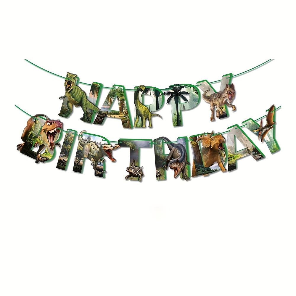 

Set, Dinosaur Theme Banner For Family Festival Gathering Birthday Party Decoration Supplies