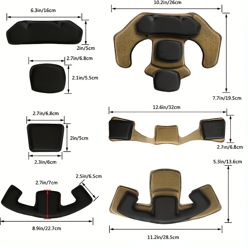  Helmet Padding Memory Foam Pad Protective Mat Helmet Padding  Kit for ACH MICH Team Wendy FMA EXF Helmet : Automotive