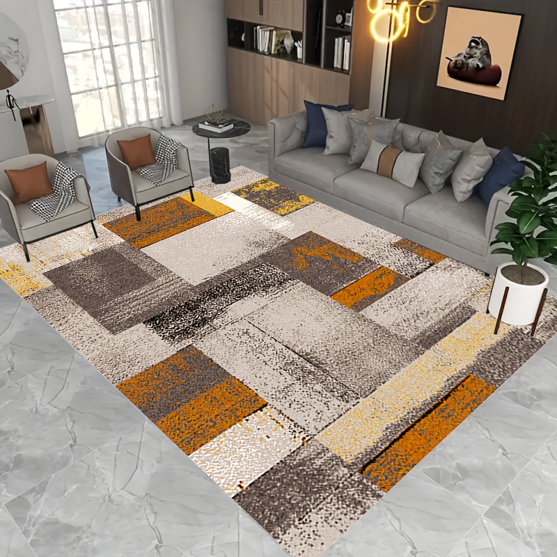 Living Room Carpet Floor Mats Area Rugs Modern Geometric - Temu