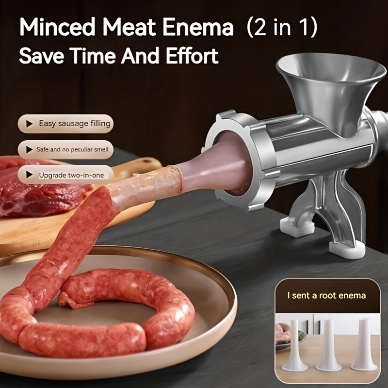 Meat Grinder, Manual Home Sausage Maker, Hand Crank Meat Grinder
