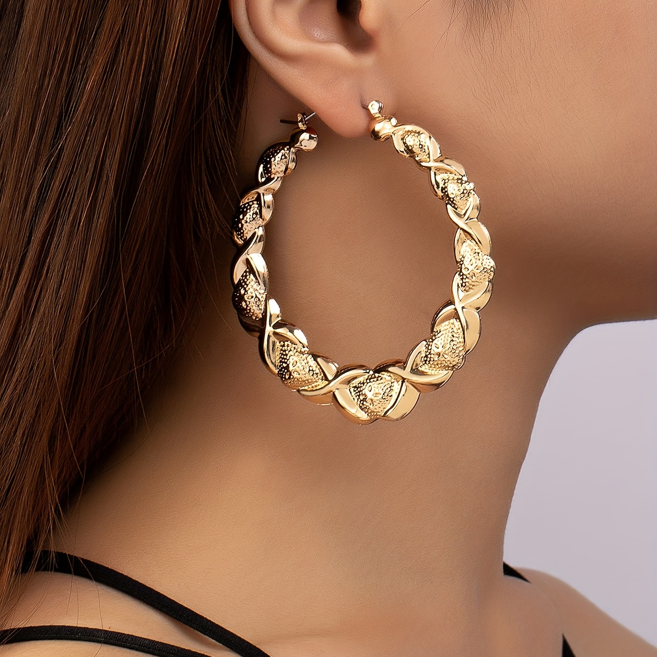 Iron earrings store gold