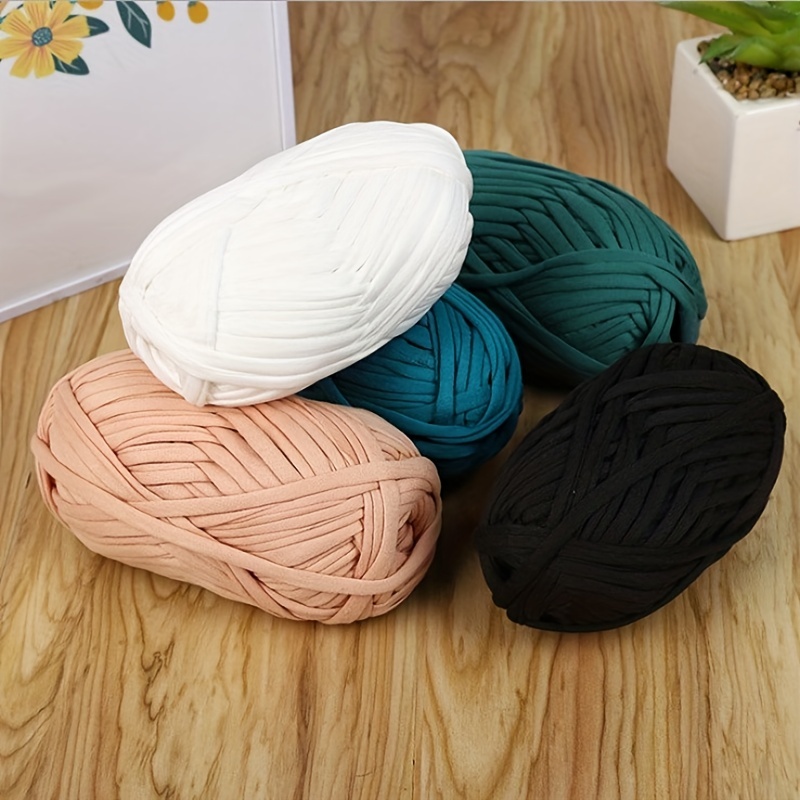  4 PCS T-Shirt Yarn Elastic Fabric Crochet Cloth Yarn