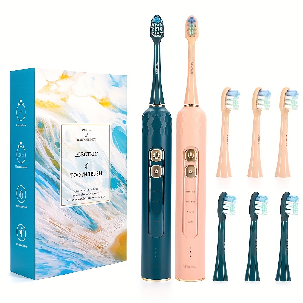Cepillo de dientes eléctrico sónico para adultos, soporte para cepillo de  dientes eléctrico recargable por USB, ultra limpieza, cepillo de dientes