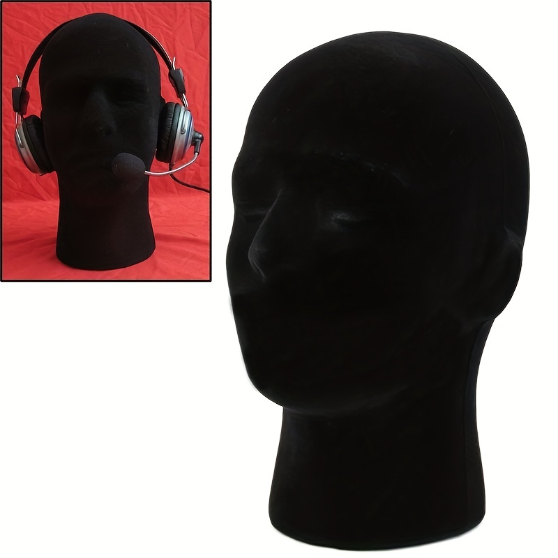  Hedume 2 Pack Mannequin Head Stand Model, Foam Black