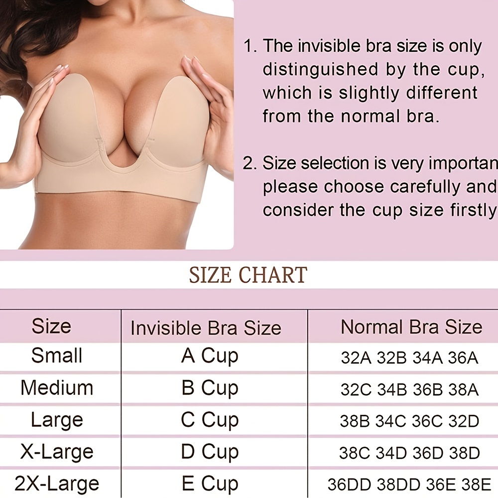 Women's Silicone Self Adhesive Invisible Strapless V Bra