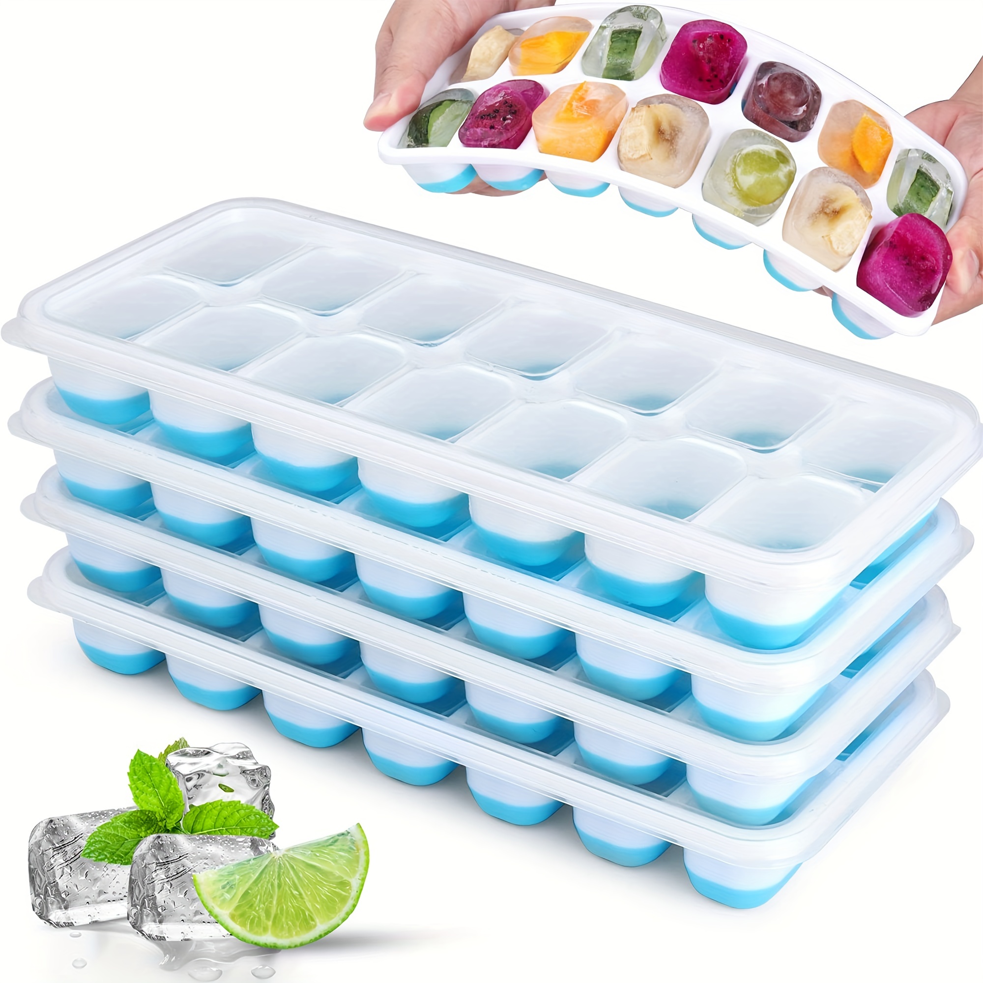 Multifunctional Ice Cube Tray With Ice Shovel And Removable - Temu