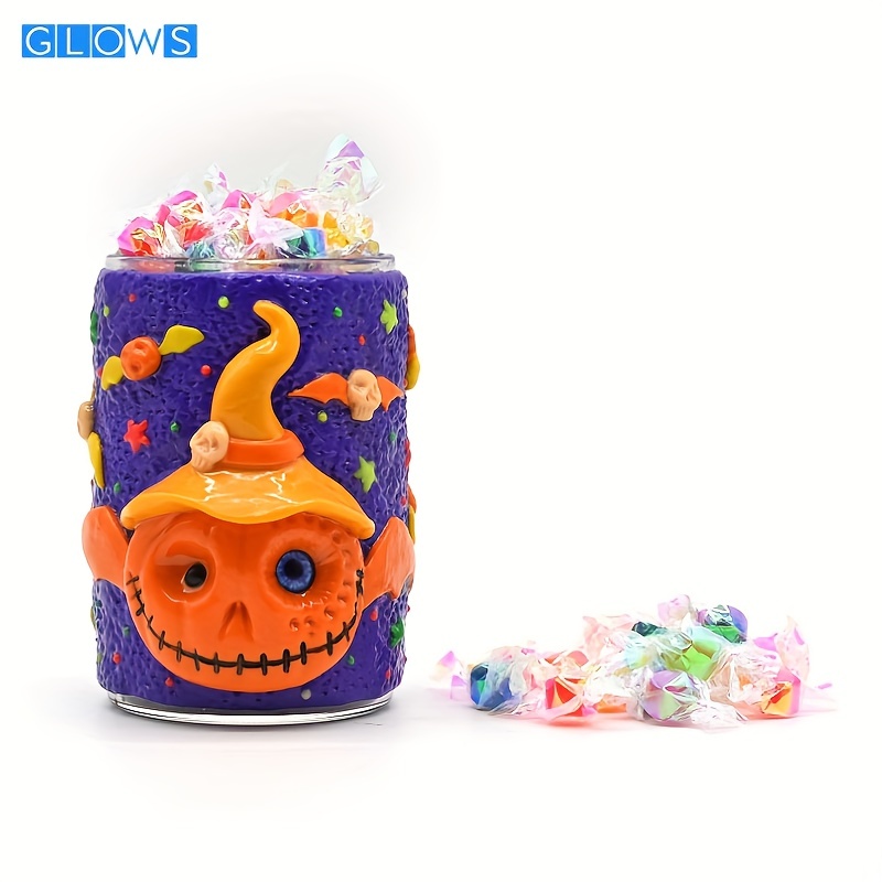 Halloween Decoration Skull Candy Jar, Cookie Jar, Storage Jar, Portable  Candy Jar, Skull Ornament, Halloween Decorative Supplies, Holiday  Atmosphere Decoration, Halloween Essentials - Temu