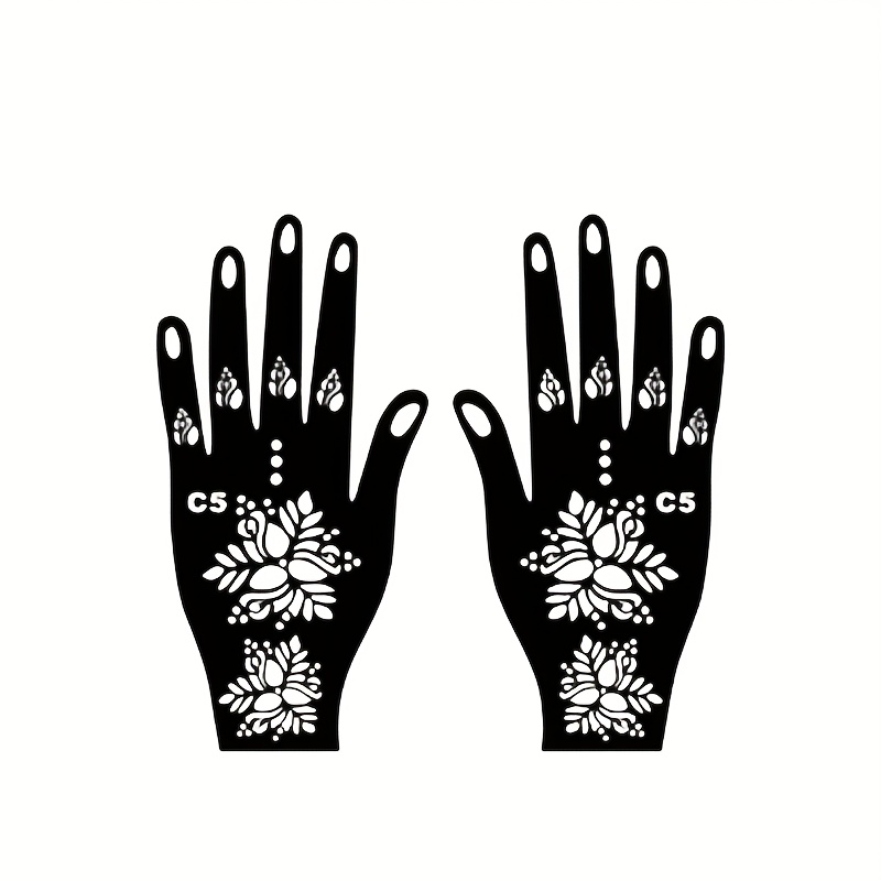 Temporary Tattoo Stencil Set Women's Right Left Hand Tattoo - Temu