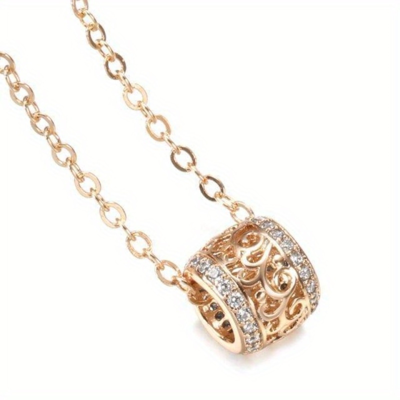 

Exquisite Hollow 18k Plated Circle Necklace For Women Bridal Wedding Vintage Necklace Jewelry