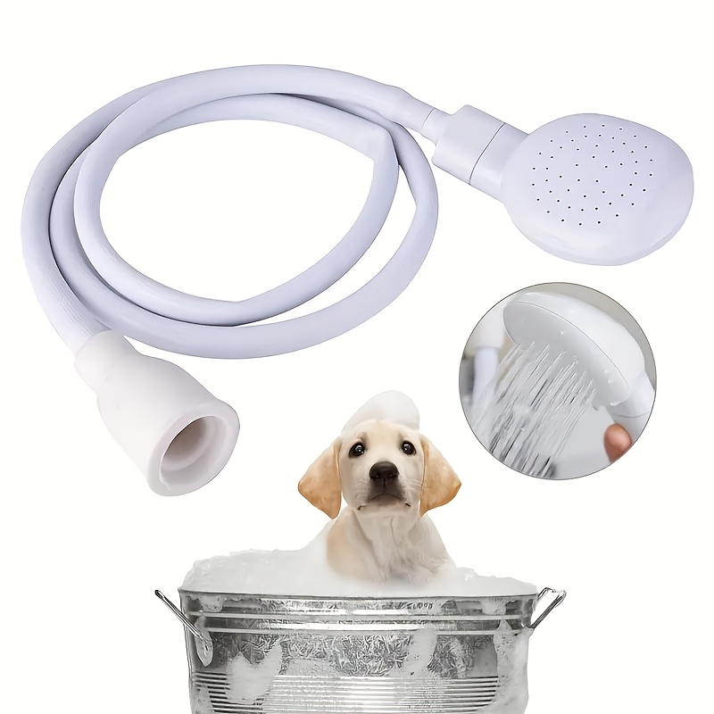 

1pc Pet Bathing Shower, Pet Faucet Sprayer, Portable Sink Spray Hose, Shampoo Sprayer, Rubber Pet Tub Handheld Shower