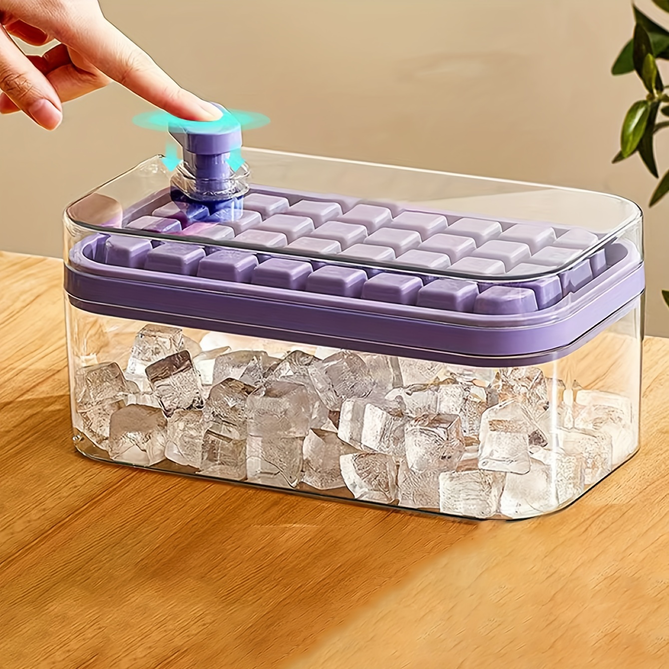 Ice Cube Tray With Lid And Container Flexible Food Grade - Temu