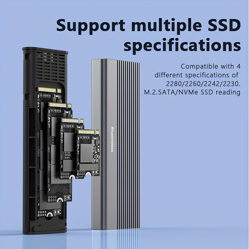 Blueendless 2810 câblage de protocole NVME unique C-A M.2 support pour disque  dur Mobile SSD