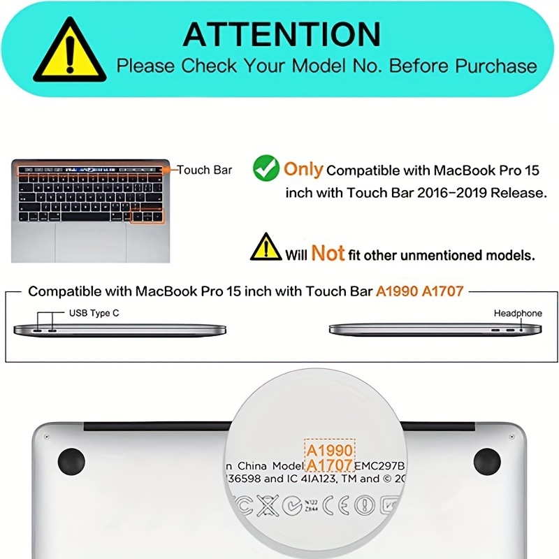 Compatible Macbook Pro Case 2019 2018 2017 2016 Released - Temu