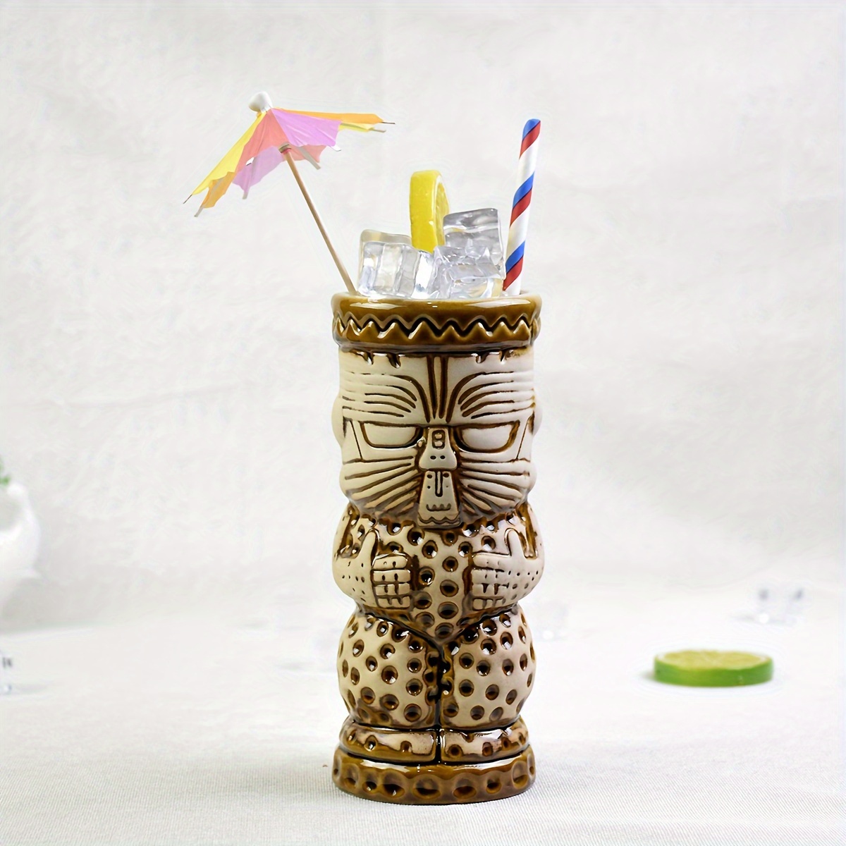 Cute White Elephant Ceramic Cup Cocktail Cup Bar Tiki Cup Wine Cup