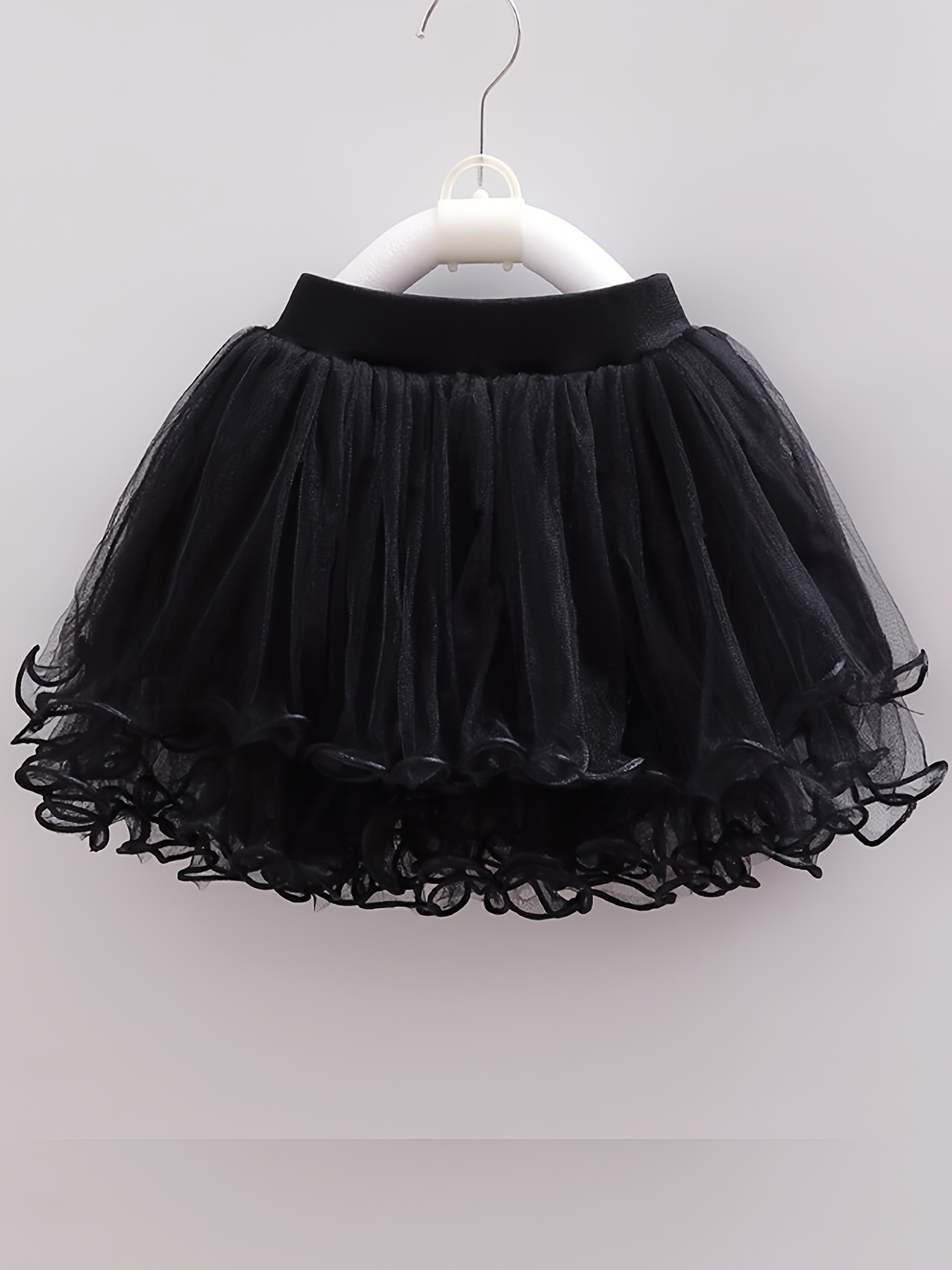Girls Solid Tutu Skirt for Dance Performance Party