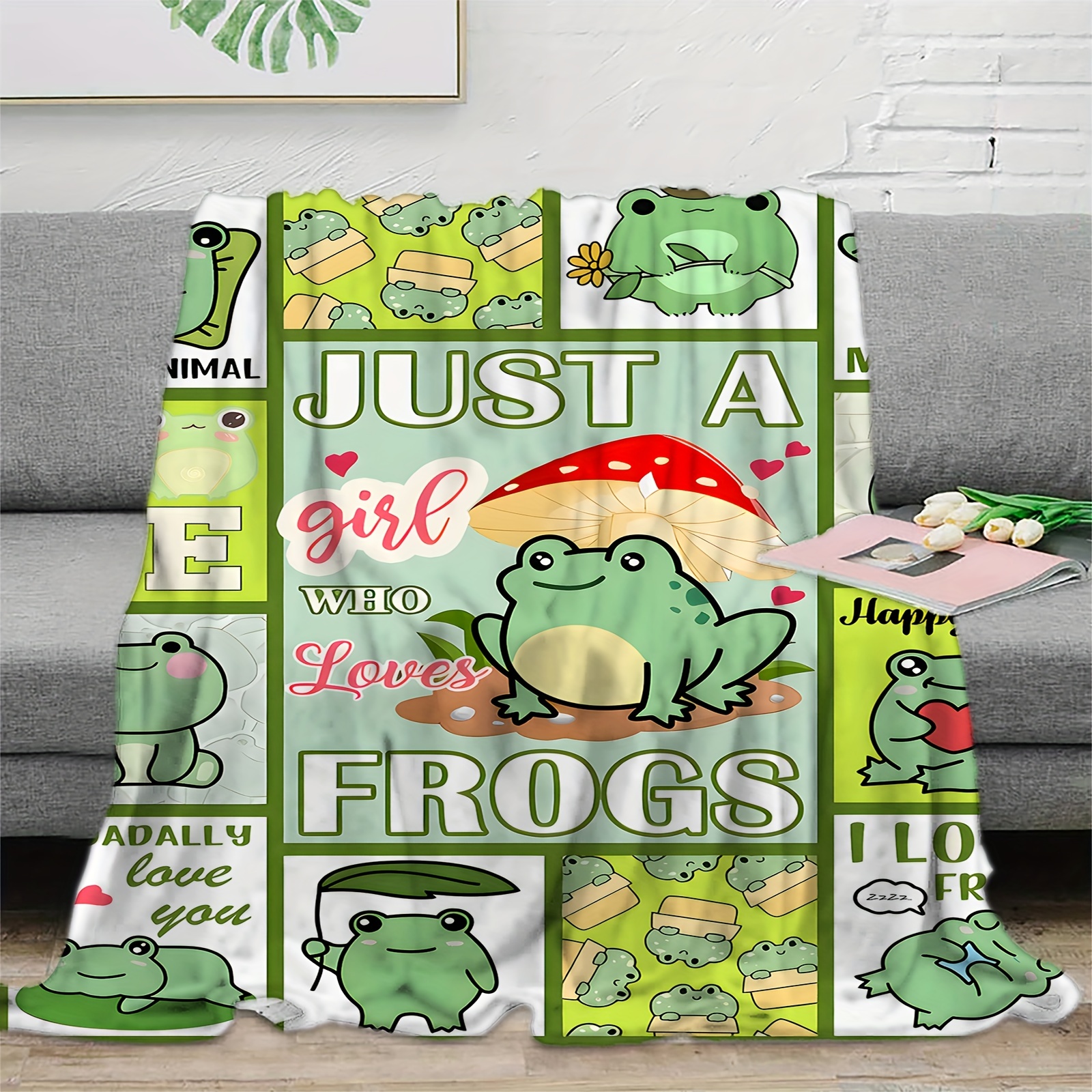 Frog Blanket Gifts Women Cute Frogs Stuff Decor Throw Frog - Temu New  Zealand