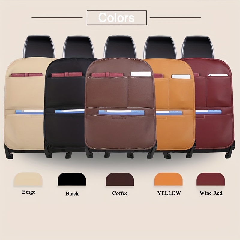 Universal Car Seat Back Storage Bag Anti Kick Pad