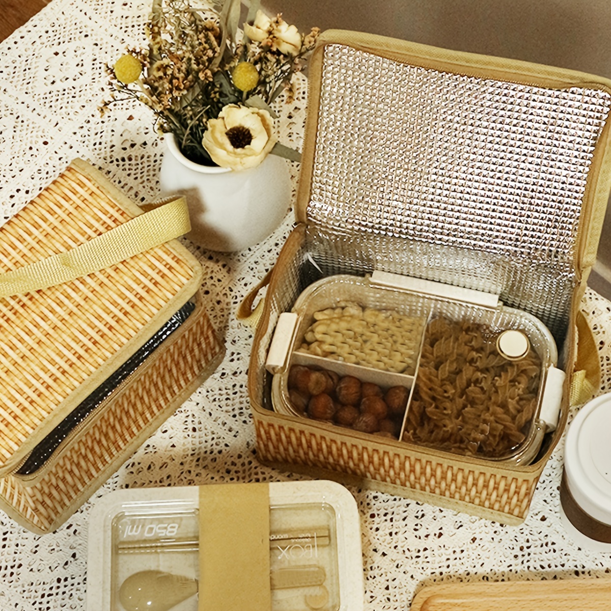 Storage Lunch Box Picnic Sandwich Snack Cute Women Bento Box