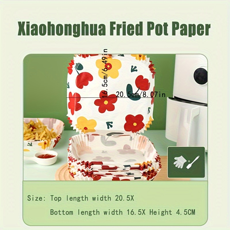 16*16*4.5cm 50PCS Disposable Air Fryer Paper Liner Oil-Proof