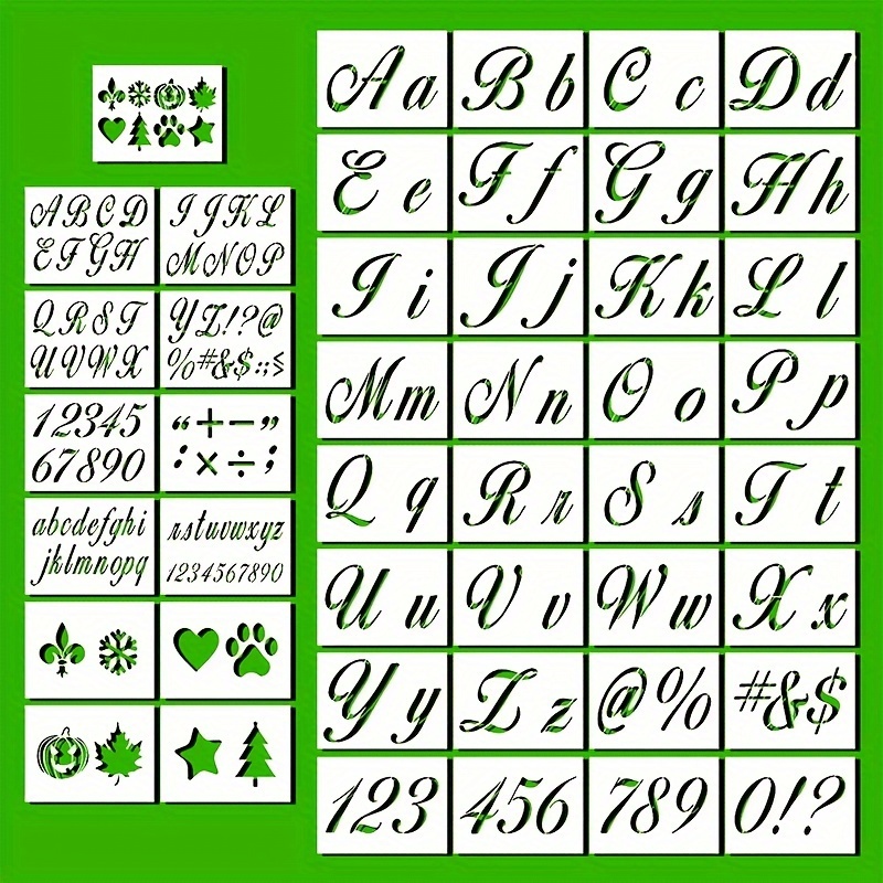 Small Alphabet Theme Pack Stencil